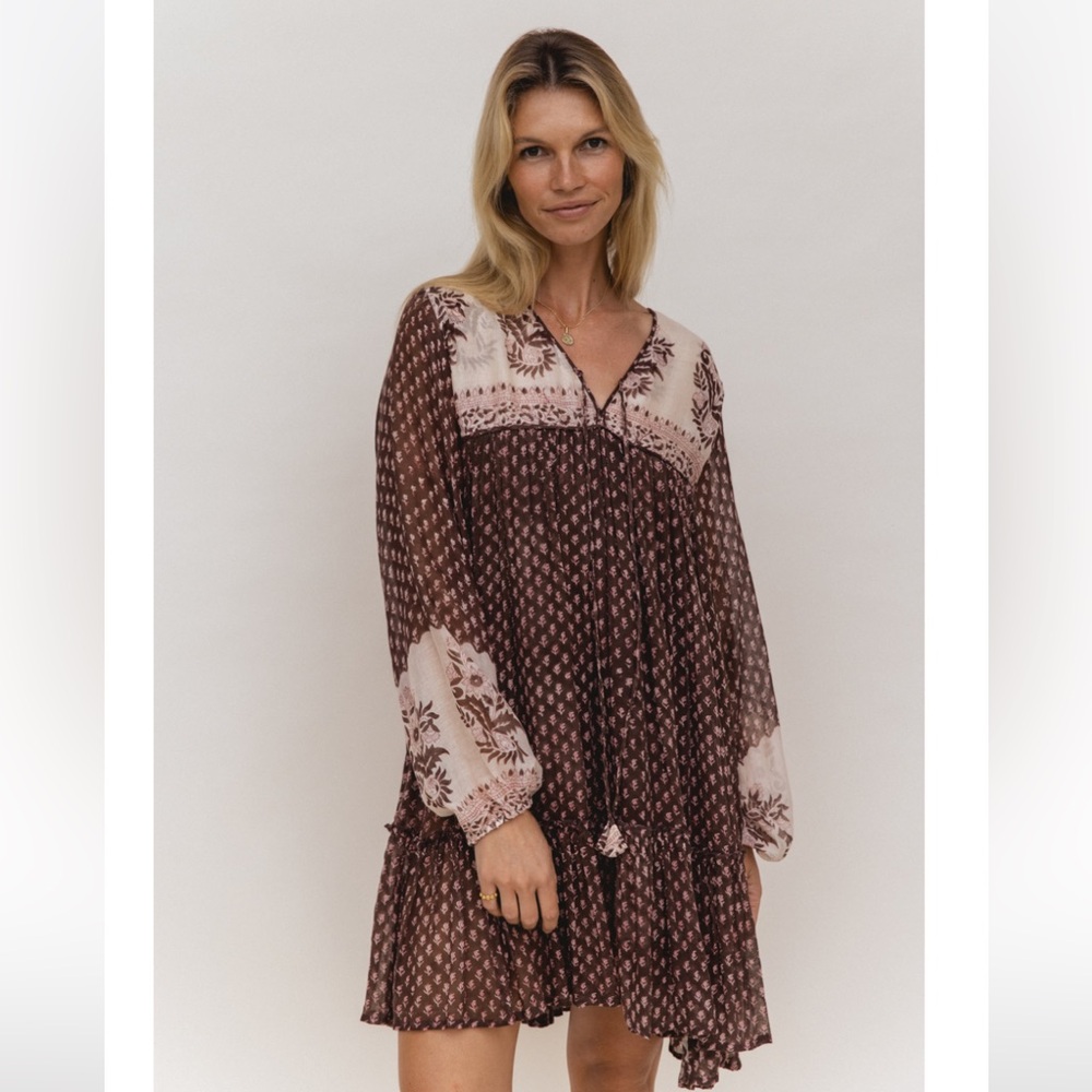 Daughters of India Rooh Mini Dress - Cacao
